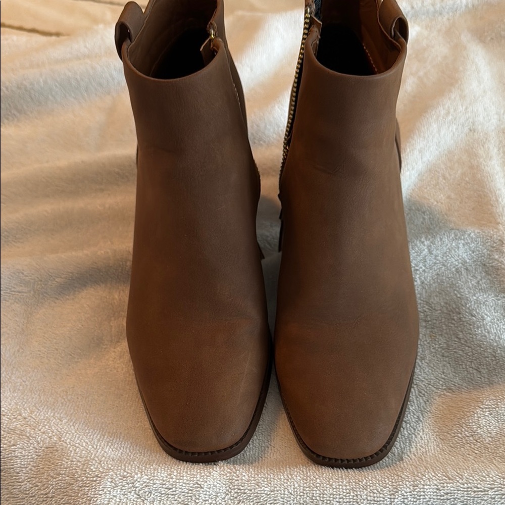 Nautica Brown Ankle Booties Sleek Minimalist Design